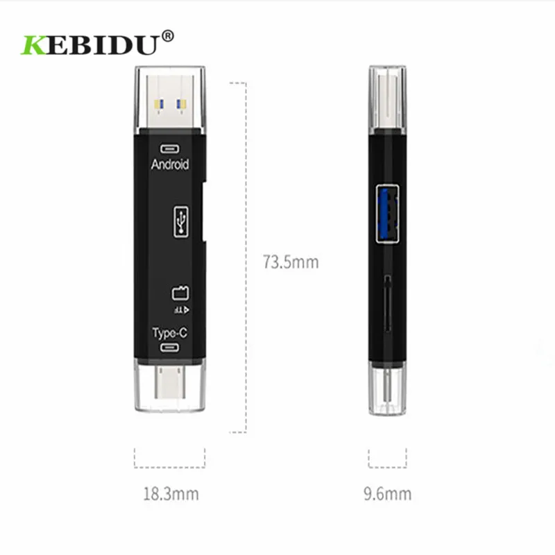 USB-ресивер Kebidu 5-в-1 OTG TF-кардридер адаптер высокоскоростной USB 2 0 чтение