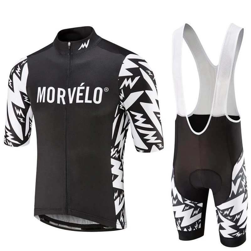 

Cycling Clothing Men Set Summer Bike Clothing Breathable tops gel pad Suit Bicycle Wear Short Sleeve Cycling Jersey Sets Morvelo