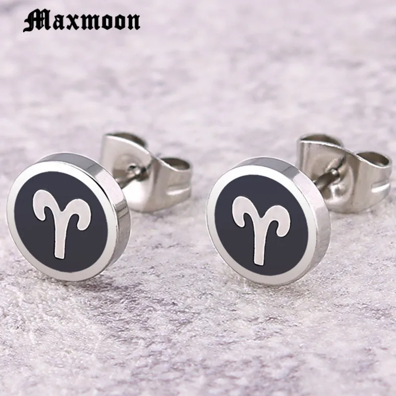 Винтажные серьги-гвоздики Maxmoon из нержавеющей стали в стиле унисекс | Украшения и