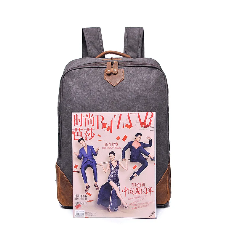 AETOO original models men bag shoulder retro canvas backpack with the first layer of leather factory direct | Багаж и сумки