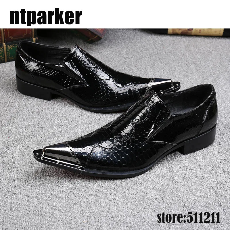 Ntparker/мужские туфли в британском стиле итальянские модельные туфли на высоком подъеме Свадебные танцевальные туфли из натуральной лакированной кожи для мужчин EU38-46