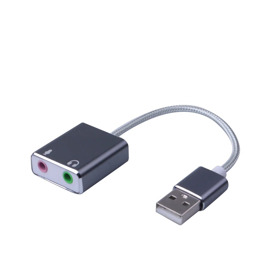 USB звуковая карта наушники 3D стерео звуковая карта USB бесплатный привод Hi-speed Звуковая карта для Mac OS Windows