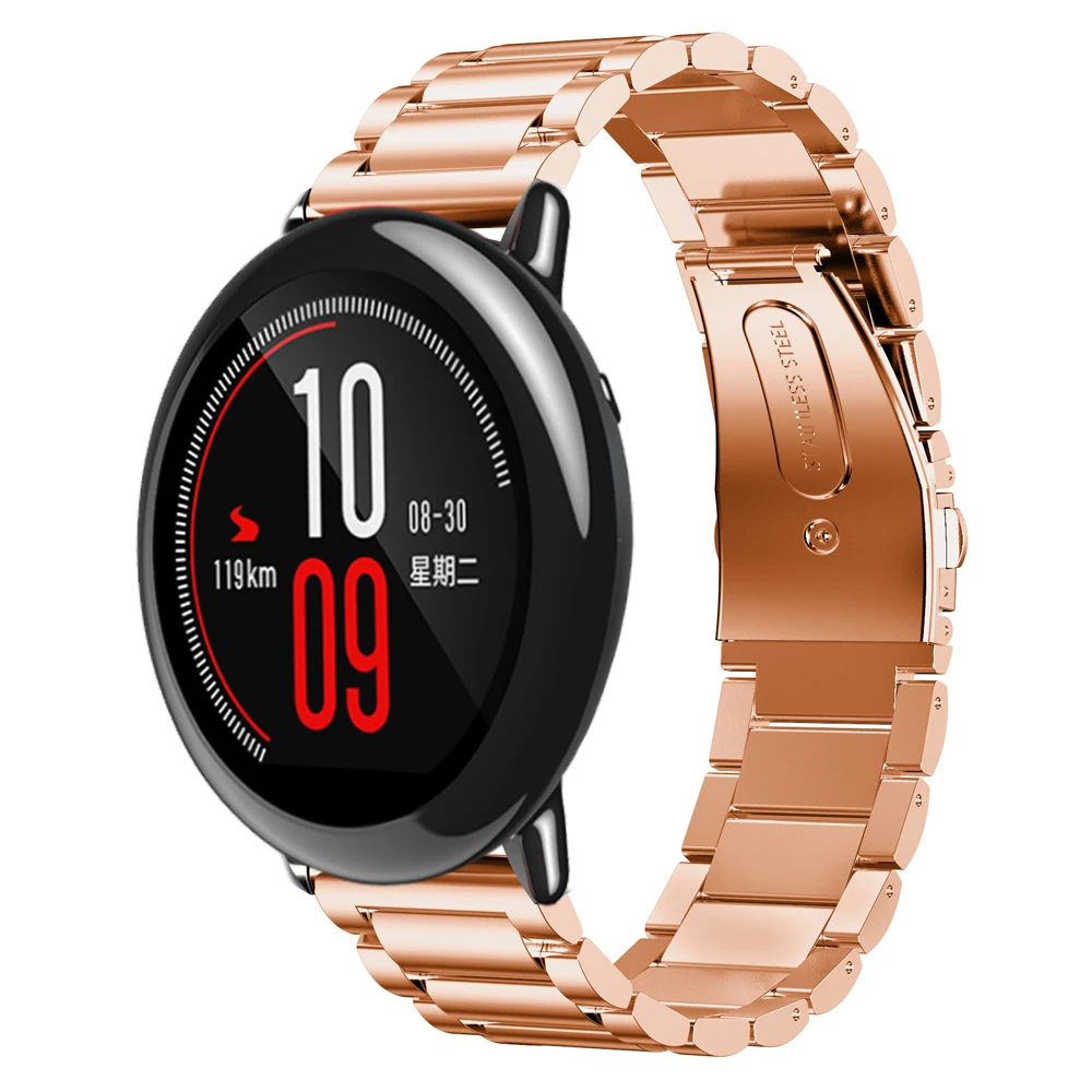 BDIG 22 мм металлический ремешок для Xiaomi Huami Amazfit часы браслет Миланская петля магнитные ремни для Amazfit Pace Stratos 2
