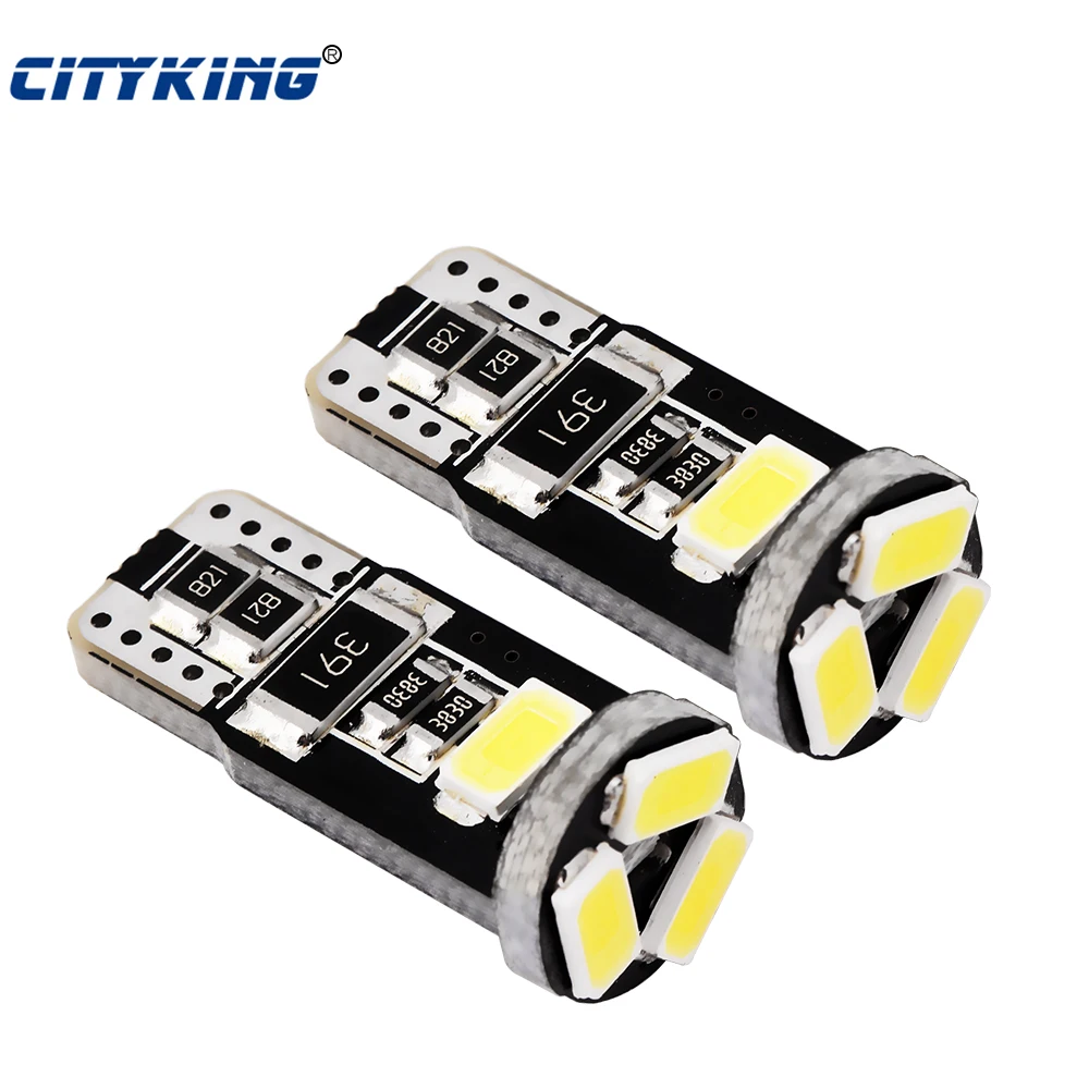 

100pcs Car led T10 led canbus t10 5smd led 5730 5630 canbus t10 5LED car Light Canbus W5W 194 SMD Error Free White Light Bulbs
