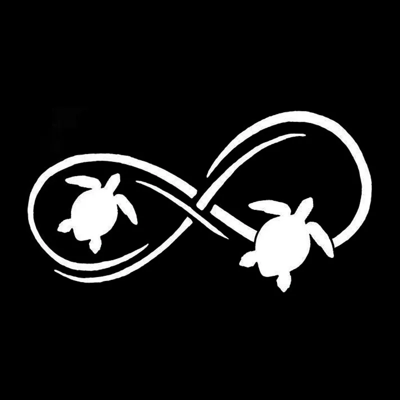 

17.8cm*9.4cm Sea Turtle Infinity Creative Car-Styling Stickers Decals Black/white wall sticker