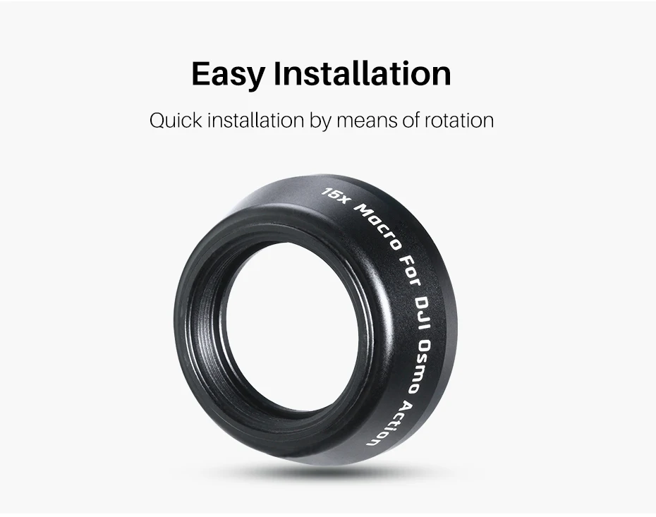 Ulanzi OA-5 15X макрообъектив камеры для Dji Osmo Action HD 4 к Оптическое стекло внешнее Osmo Action Macro Lens Action аксессуары
