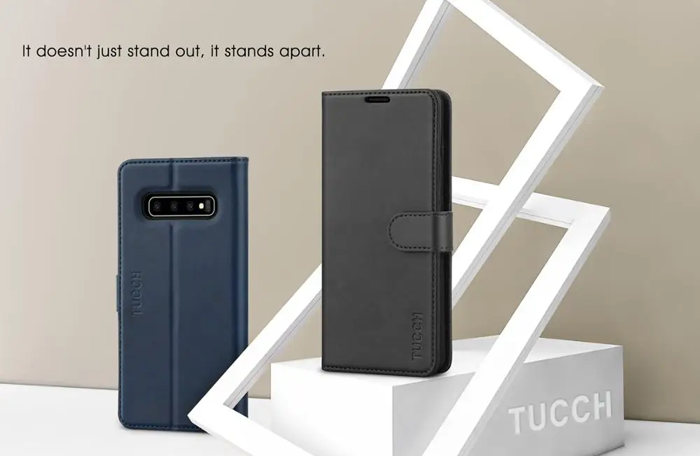 Чехол-бумажник tuch для Galaxy S10, искусственная кожа [подставка] флип-книжка [отделения для кредитных карт] [блокировка RFID] [тонкий Чехол-книжка]