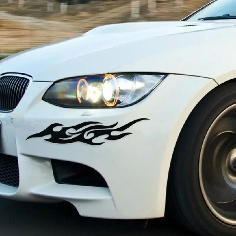 

2 Pcs/lot Flame Car Stickers Bumper Stickers Prevent Scratching Car Styling