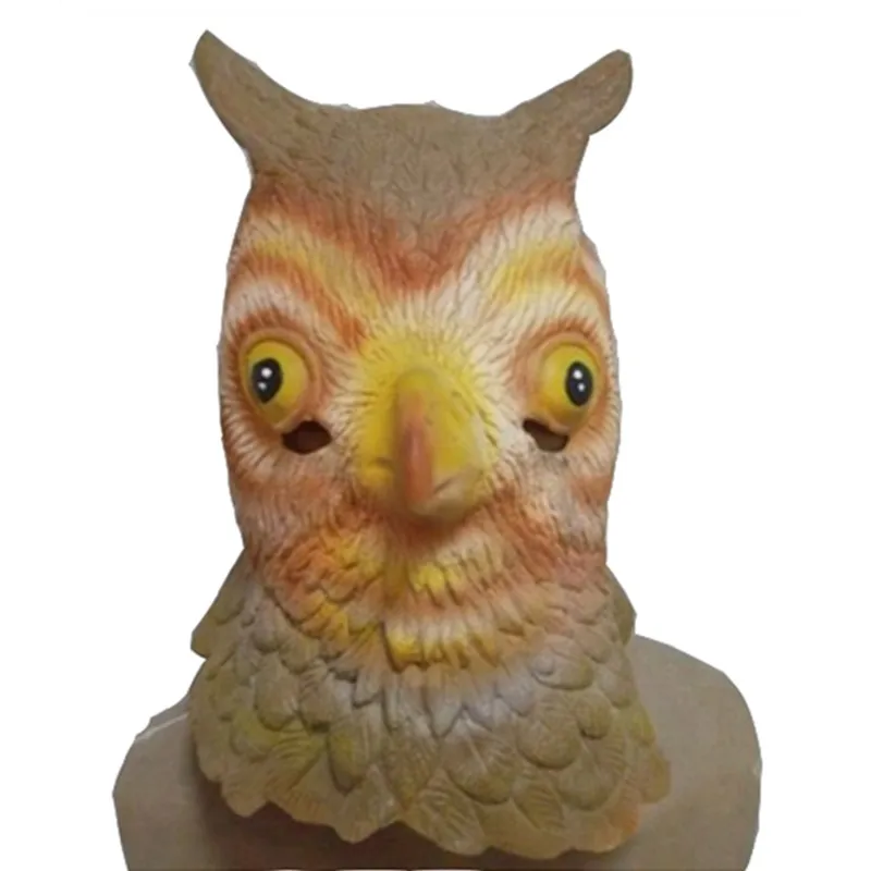 

Halloween Deluxe Design For Party Animal Costume Mask Latex Owl head Mask