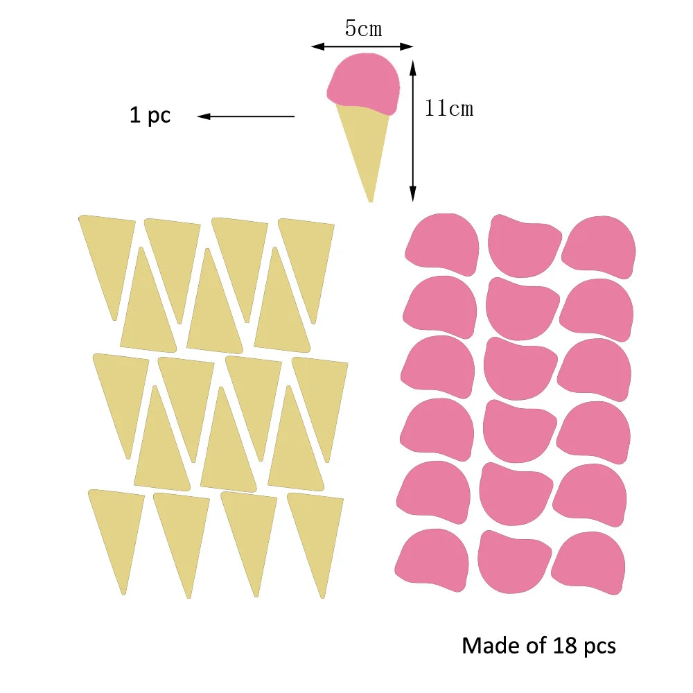 Виниловые настенные наклейки с мороженым DIY адгезивы для детских комнат