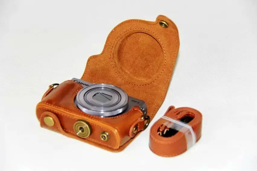 Чехол из искусственной кожи для камеры Canon Powershot G9X G9 X чехол с плечевым ремнем |