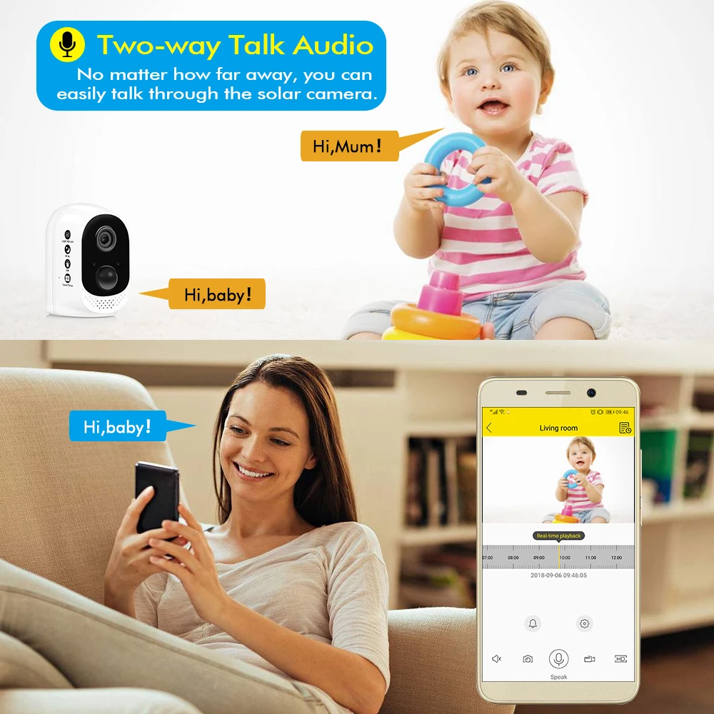 Ip камера Hiseeu 13600 мАч Wi Fi 1080P HD|Камеры видеонаблюдения| |