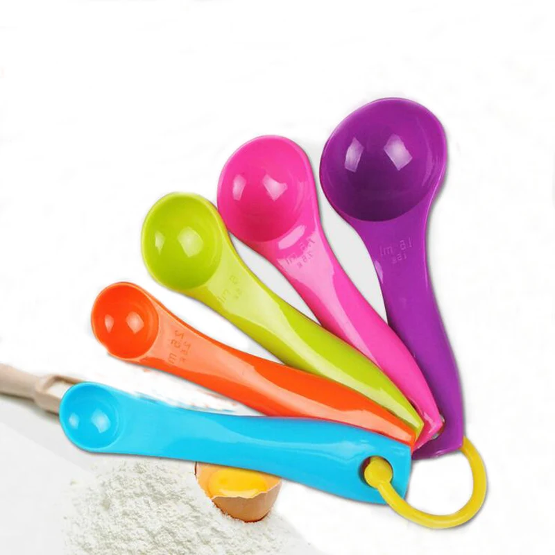 5 Pcs Multi-Color Measuring Spoons Plastic Libra Kitchen Scales Baking Pastry Tool Weighing Tools Kitcehn Gadget 2019 | Дом и сад