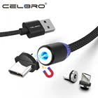 Магнитный кабель Micro USB, 1 м, 2 м, шнур USB типа C для Samsung, магнитный Кабельный разъем, мобильный зарядный USB-кабель, зарядный кабель 2 А, 2,4 А