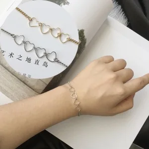 Новинка 2020 модный браслет в стиле панк персонализированный простой золотистый