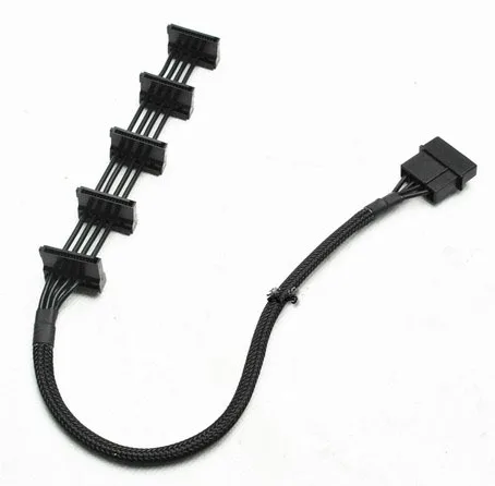 15 7 дюймов PC DIY ATX 4Pin 4 P IDE Molex 5 SATA серийный выпуск ATA питание Кабель 18AWG провода| |