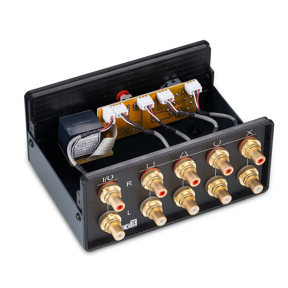Little Bear MC6 HiFi Mini 4(1)-IN-1(4)-OUT RCA стерео аудио коммутатор пассивный селектор ALPS