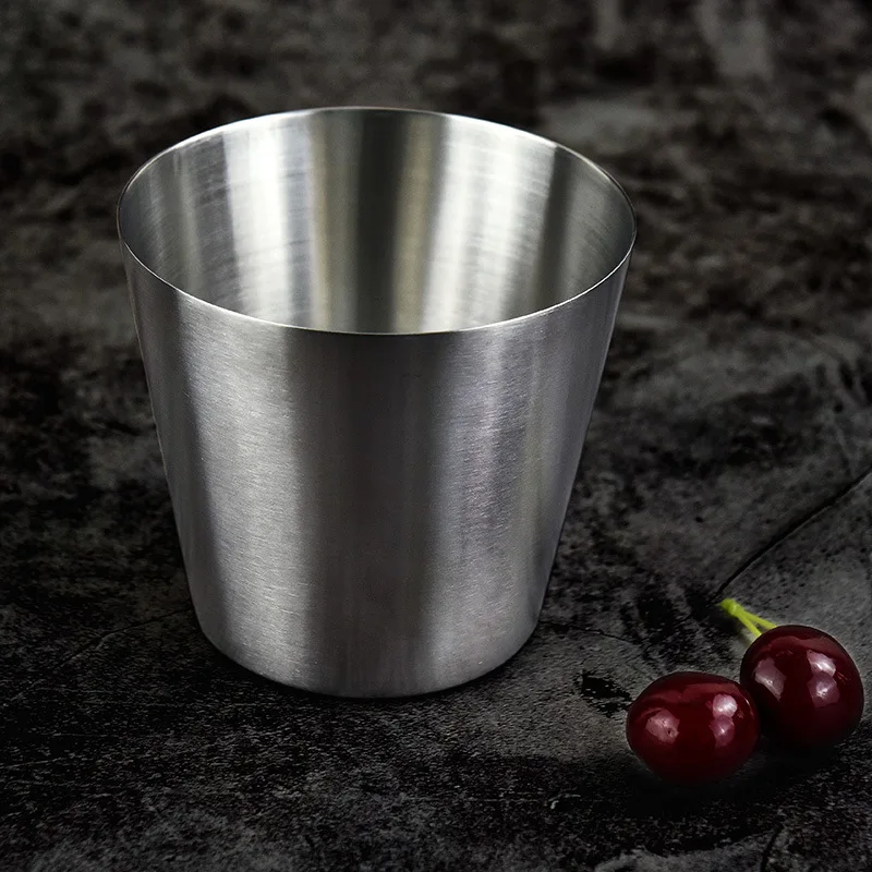 Creative French Fries Cup 304 Stainless Steel Fried Snacks Cold Drink coffee Spices Sauce Dish Kitchen supplies C0319 | Дом и сад