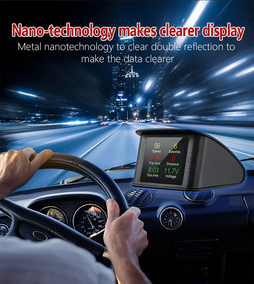 GEYIREN P10 OBDII автомобиль поездки бортовой компьютер T600 автомобиль цифровой gps OBD2 OBD Спидометр дисплей Температура воды об/мин датчик