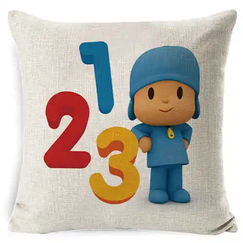 Черный Fokusent покойо, Элли, Пато Лула Pocoyo собака утка наволочка квадратная Обычная разноцветная наволочка для дивана стул Декор - Цвет: Черный