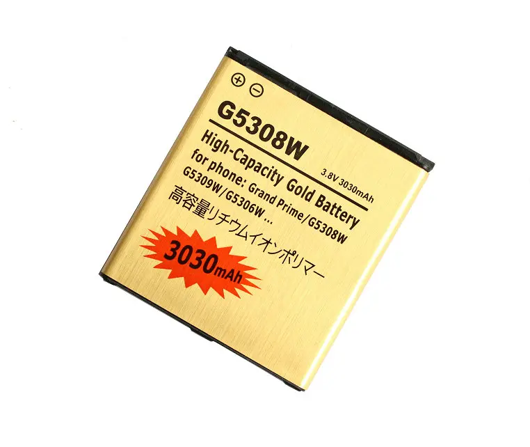 30 шт./лот 3030 мАч батарея золотого цвета для samsung Galaxy Grand Prime G530F G531F G530H G5308W J5 (2015) J500F On5