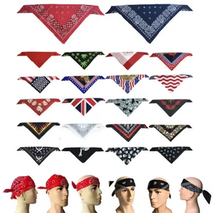 Бандана женская с принтом в стиле хип-хоп, 100% хлопок