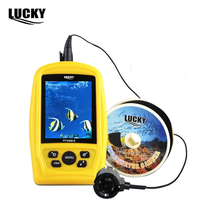 Lucky FF3308-8 Portable Wireless WiFi Fish Finder 40m Depth Sonar Sounder Alarm Transducer Fishfinder with Colorful Display | Спорт и