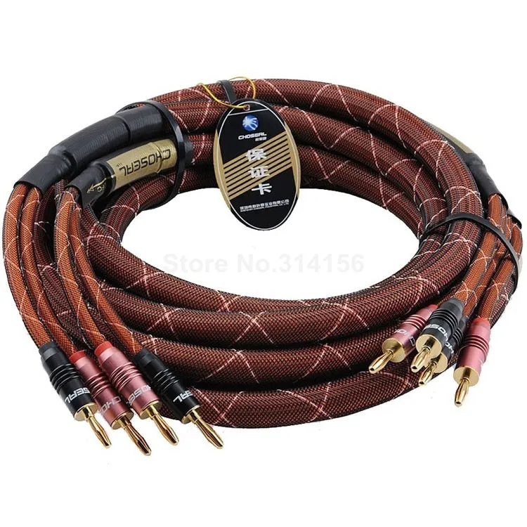 Одна пара оригинал choseal lb5111/lb 5111 банан разъем hifi динамики кабель 24 К позолоченные