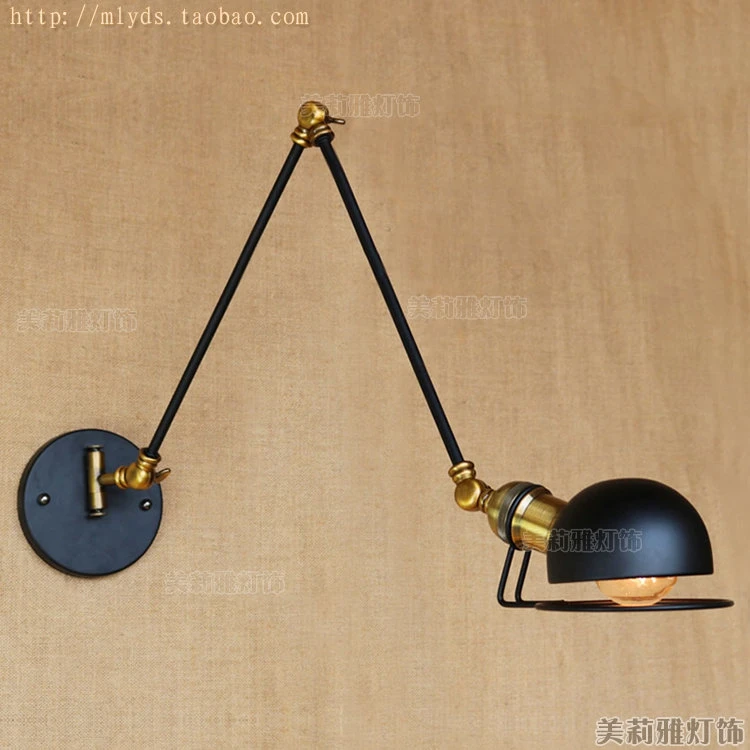 Регулируемая настенная лампа на длинной ножке в стиле ретро Лофт промышленный