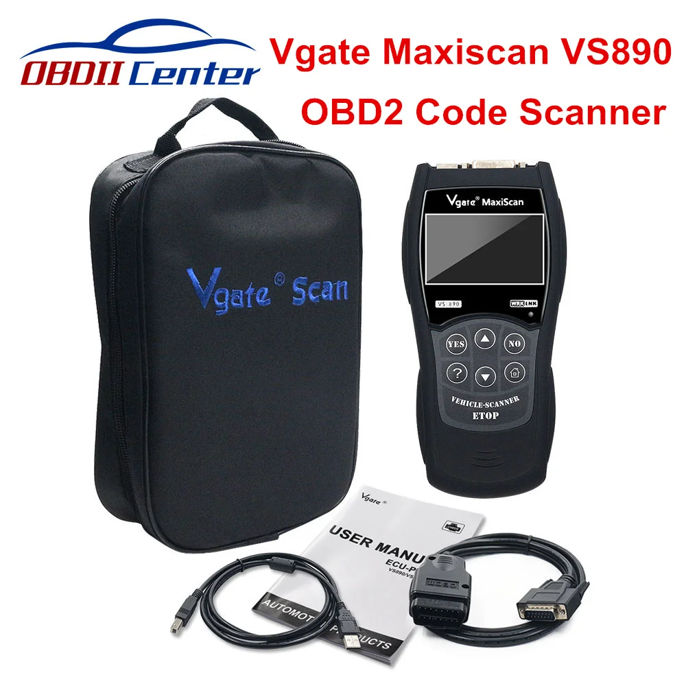 Оригинальный Vgate VS890 OBD2 читатель кода сканер Maxiscan VS 890 Авто диагностический для