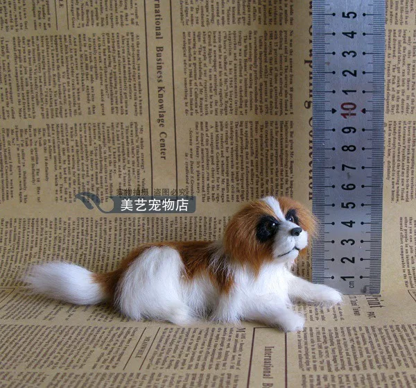 Модель собаки из полиэтилена и меха забавный подарок около 16 см x 6 см|gift|gift funnygift