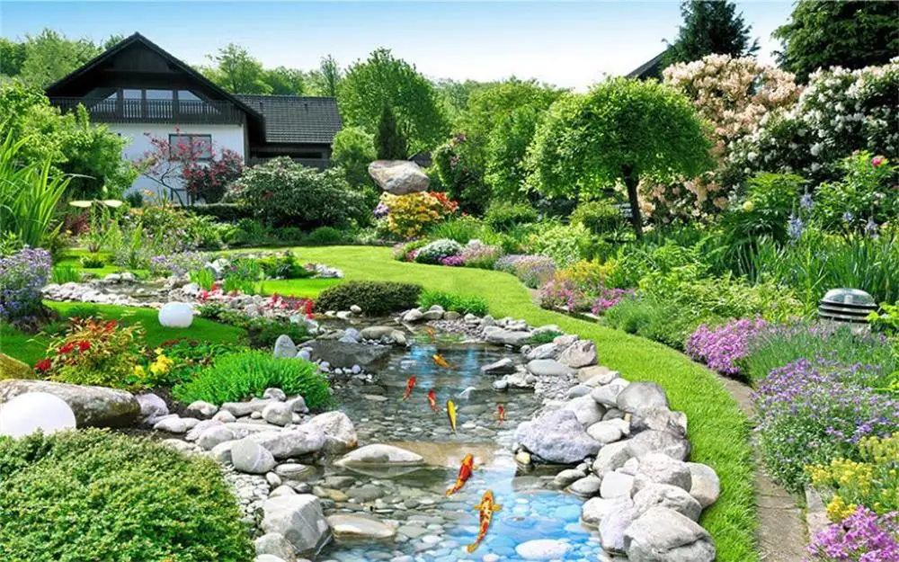 3D wallpaper/custom photo wall paper/Garden landscape scenery/TV/sofa/Bedding/KTV/Hotel/living room/Children | Обустройство дома