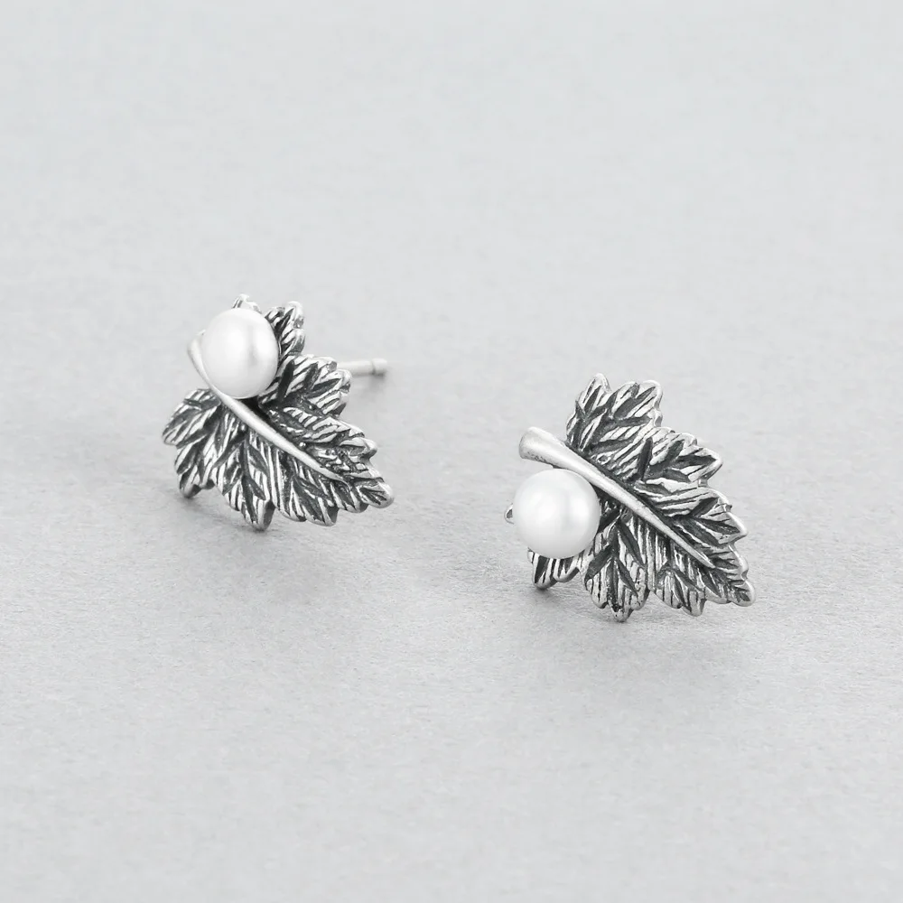 Жемчужные серьги в форме листа тай серебро 100% Стерлинговое Серебро 925 пробы