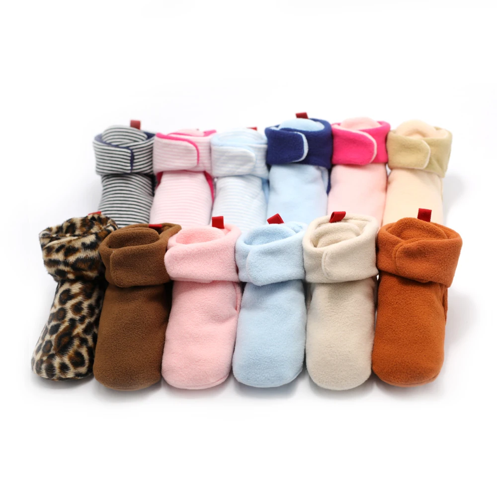 Newborn Prewalker Shoes Baby Boy Faux Fleece Winter Warm Booties Anti-Slip Footwear Cirb Zapatos |