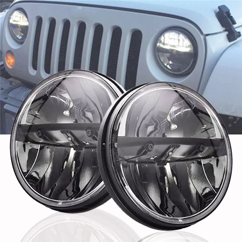 7 дюймовая круглая передняя фара для Jeep Wrangler JK 2017 2015 Land Rover 90/110 Defender 4x4 внедорожный