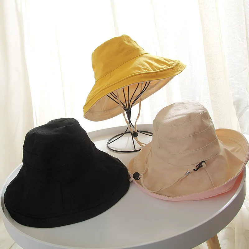 Панама двусторонняя с козырьком для детей широкая шляпа от солнца однотонная