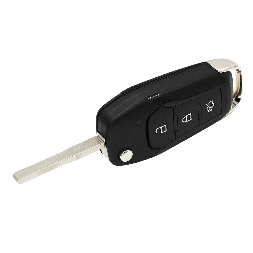 3 Button Folding Flip Remote Smart Car Key FSK 434MHz ID49 Chip HU101 Uncut Blade For Ford Escort New Mondeo
