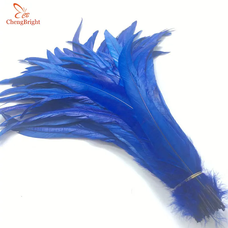 Sapphire ChengBright 50 шт. 30-35 см новые фиолетовые перья петуха для украшения перо для рукоделия Christma Diy перо фазана - Цвет: Sapphire