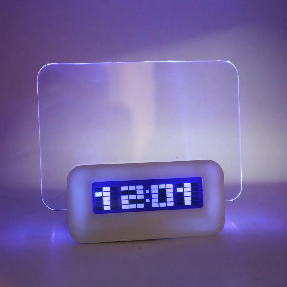 Digital Alarm Clock LED Despertador Fluorescent with Message Board USB 4 Port Hub Desk Table With Calendar Blue 40%Off | Инструменты