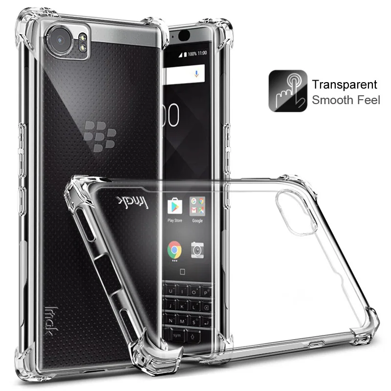 Imak Для Blackberry Keyone чехол с защитой экрана серии Подушка безопасности Мягкий ТПУ силиконовый чехол для Blackberry Mercury DTEK70 - Цвет: Clear