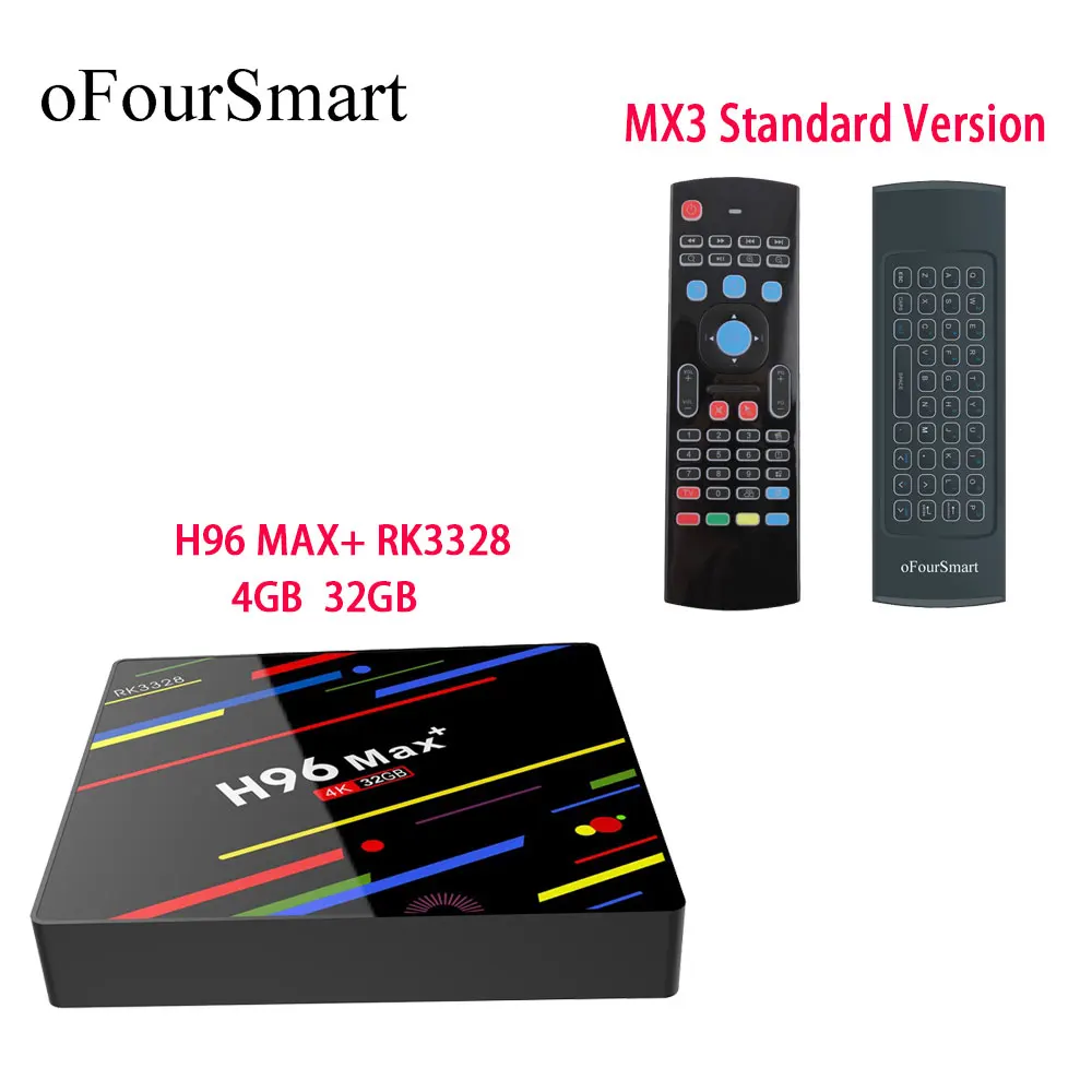 H96 Max + MaX Plus Smart TV Box RK3328 четырехъядерный 64 бит Mali 450 GPU 4G/32G Android 8 1 2 4G Wifi телеприставка