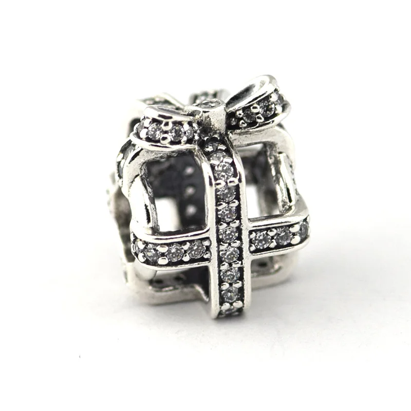 Подходит бренд браслет серебряные бусины 925 пробы ажурная Рождественский