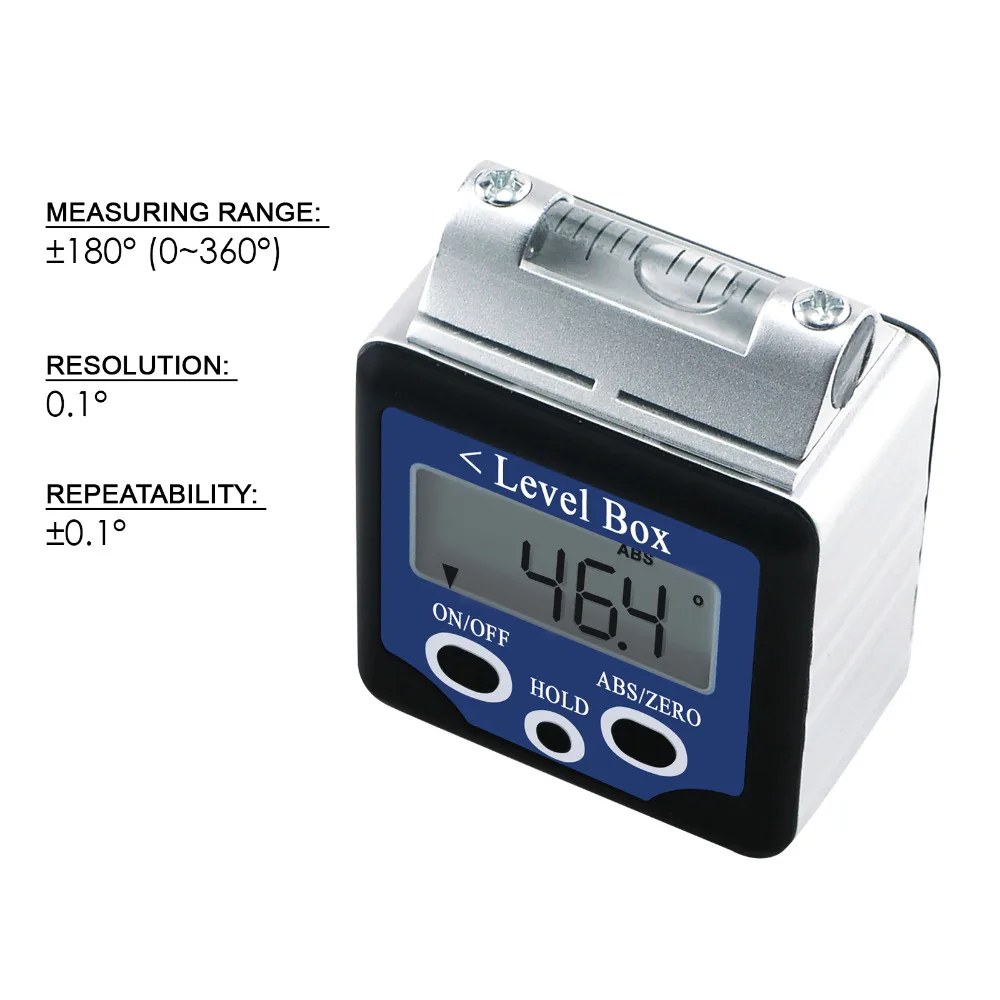 Цифровой Угол измерения уровня дух ящик для инклинометра +/-180 градусов точность 0