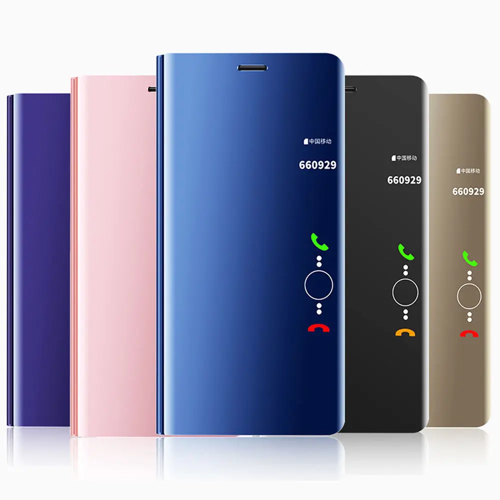 Умный зеркальный флип чехол для huawei P20 P10 P9 mate Honor Note 10 9 8 Pro Lite Y6 2018 Y7 P Smart Nova 3i 3 2i 3E