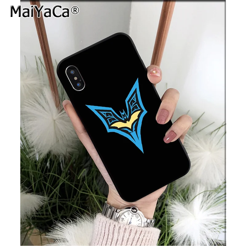 MaiYaCa DC супергерой Бэтмен логотип высокое качество чехол для телефона iPhone 5 5Sx 6 7 7plus 8 8Plus X XS MAX XR
