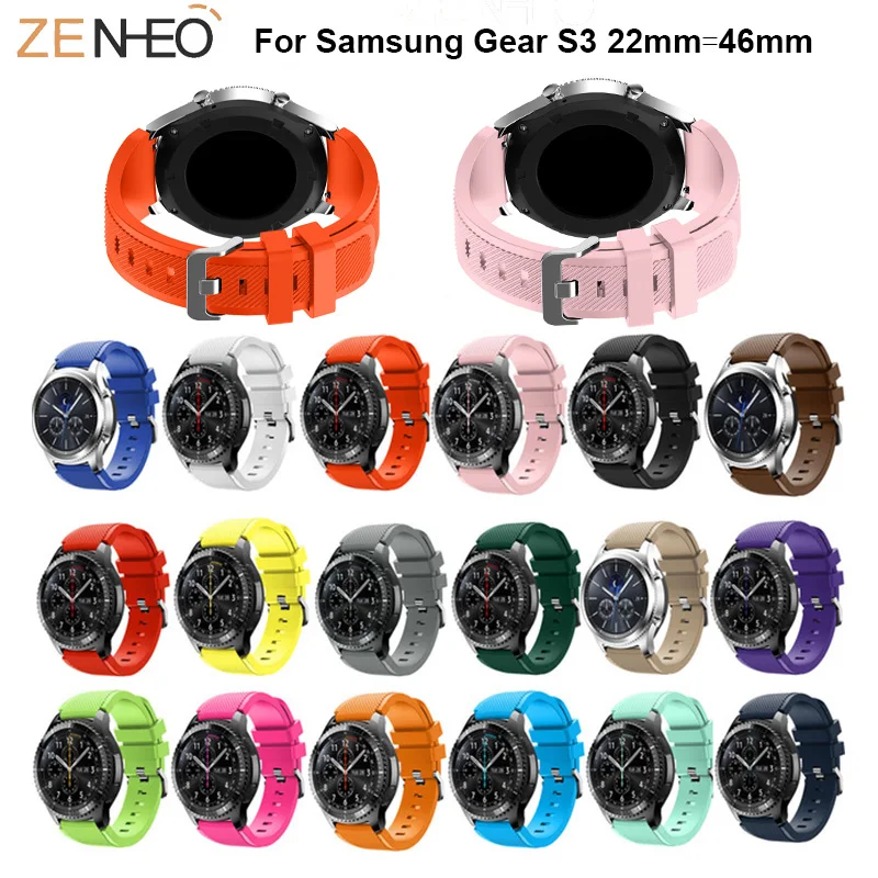 

Men women's Watchband Silicone Strap For Samsung Gear S3 smart watches straps Bands For Samsung Gear S3 Frontier 46mm wristband