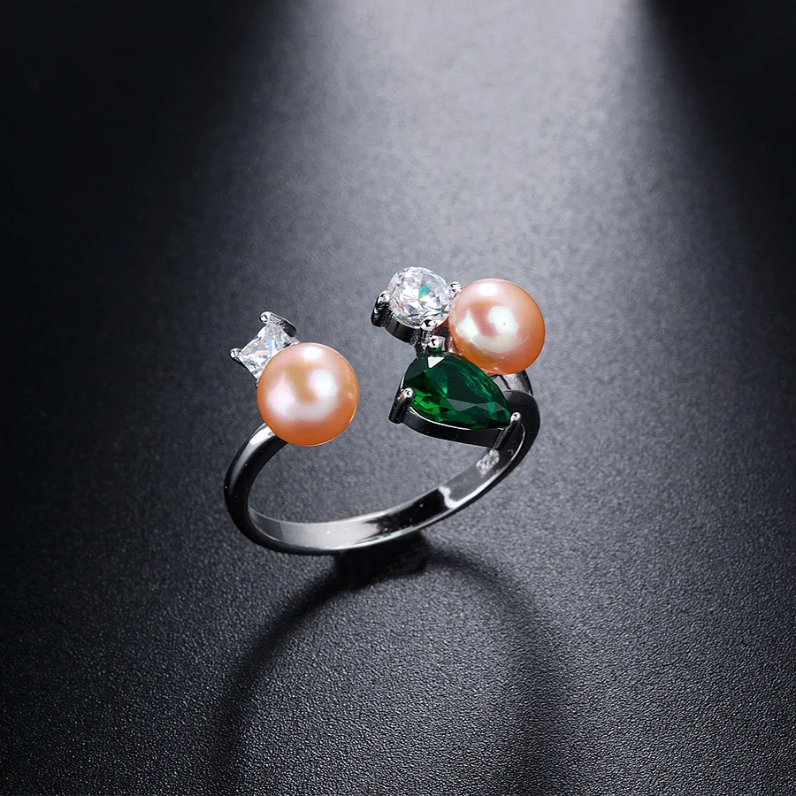 Женское кольцо VEAMOR регулируемое Винтажное из настоящего серебра 925 пробы с