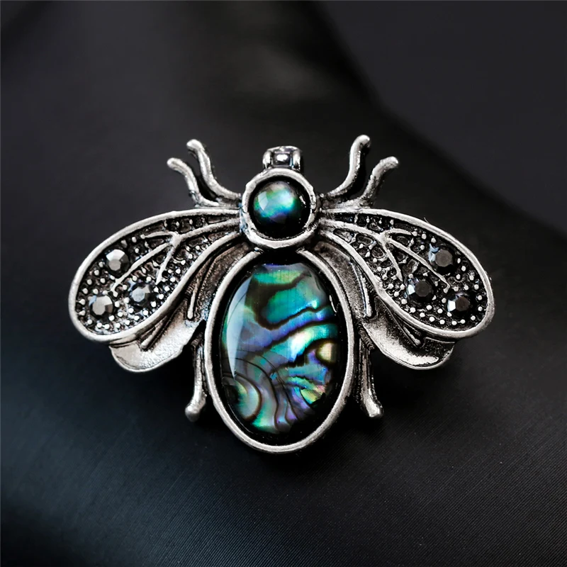 Изысканная броши в виде пчел из ракушек для женщин металлические булавки
