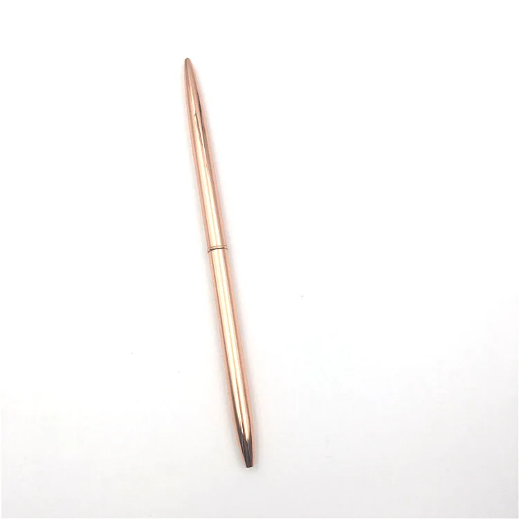 Rose Gold EZONE мини металлический стержень шариковая ручка бизнес роликовая ручка 0,5 мм черные чернила розовое золото держатель ручка Офис школа Канцелярские товары Art Supply - Цвет: Rose Gold