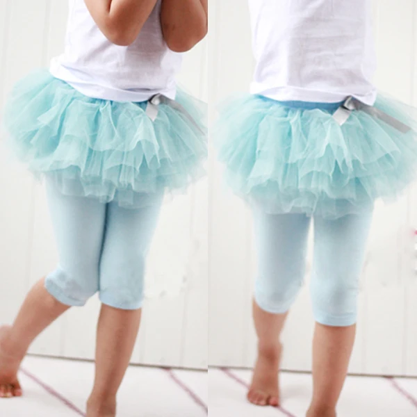

Children Girl Tutu Skirt Culottes Leggings Girl Gauze Pants Party Skirts With Bow Dance Clothing Children Skirt Pant For Girls